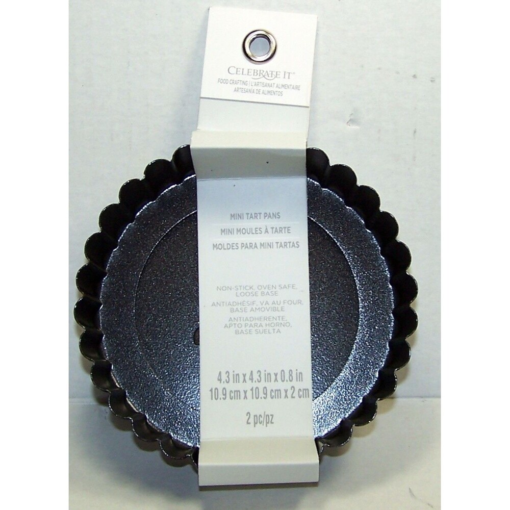 8 Quiche Tart Pans with removable bottom Mini Pans 4.3 inches New - Picture 2 of 3